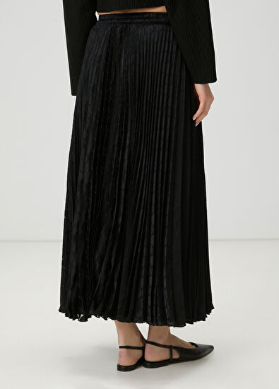 Beymen Club Siyah Pileli Midi Etek - 6