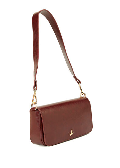 Beymen Club Women's Shoulder Bag With Burgundy Logo - 3
