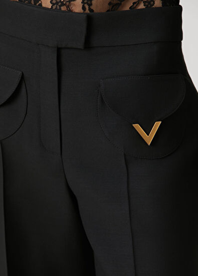 VGold Siyah Yün Pantolon - Görsel 7
