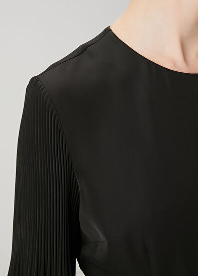 Beymen Club Black Pleated Midi Dress - 5