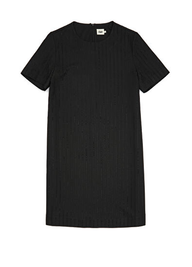 Black Swarovski Ribbon Stones Mini Dress Beymen Club Black Swarovski Ribbon Stones Mini Dress - 7