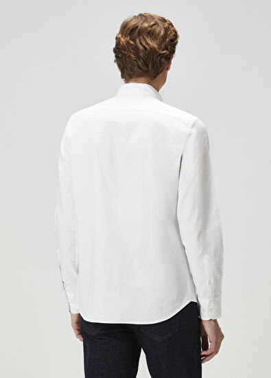 Beymen Club Slim Fit Beyaz Oxford Gömlek - 5