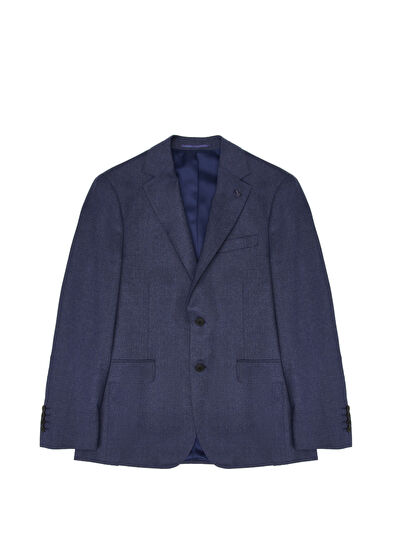Beymen Club Drop 6 Navy Blue Wool Flannel Suit - 5