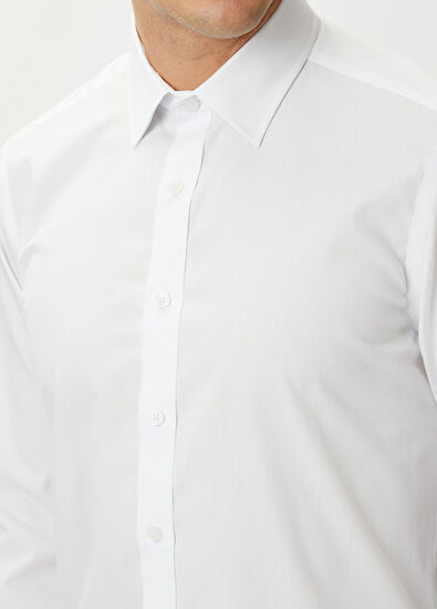 Beymen Club Slim Fit Beyaz Non-iron Gömlek - 5