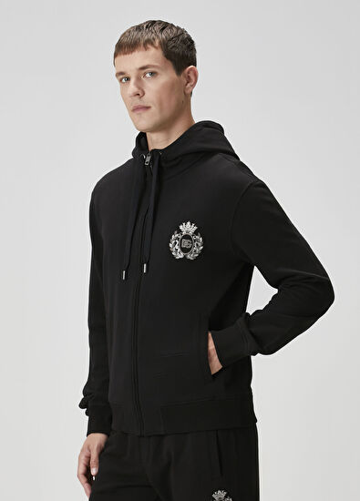Dolce&Gabbana Siyah Kapüşonlu Sweatshirt - 3