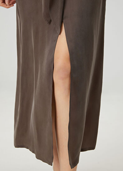 Beymen Club Brown Knot Detail Long Dress - 7