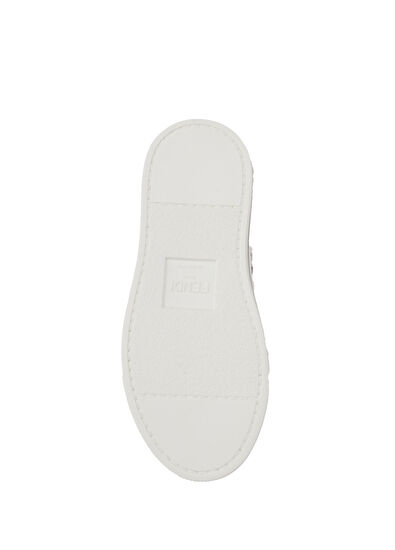 Beyaz Kahverengi Unisex Çocuk Deri Sneaker - Görsel 6