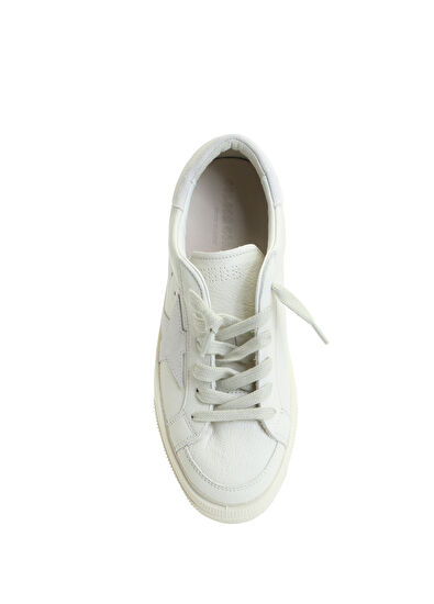 Golden Goose May Beyaz Çocuk Deri Sneaker - 6