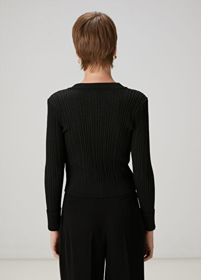 Siyah Ribli Triko Ceket Beymen Club Siyah Ribli Triko Ceket - 4