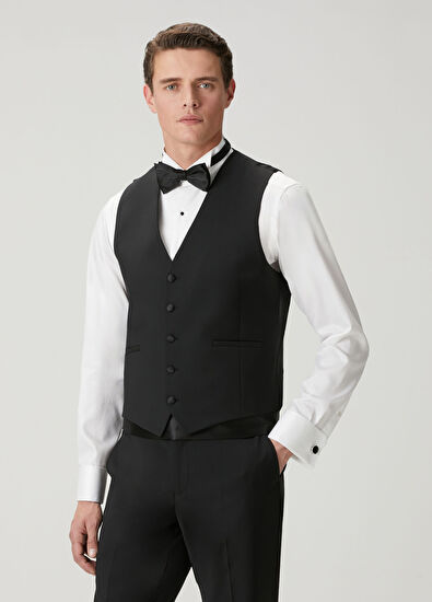 Beymen Club Black Vest Detailed Wool Tuxedo - 4