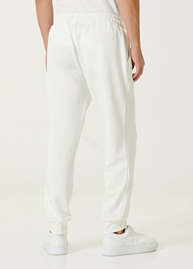 Beymen Club White Ribbed Stitch Logo Jogger Bottoms - 3