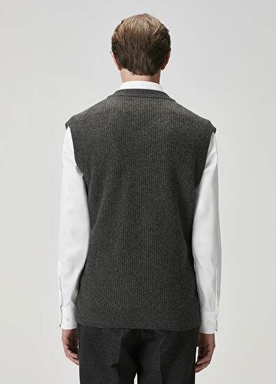 Beymen Club Grey Melange Cashmere Blend Sweater - 6