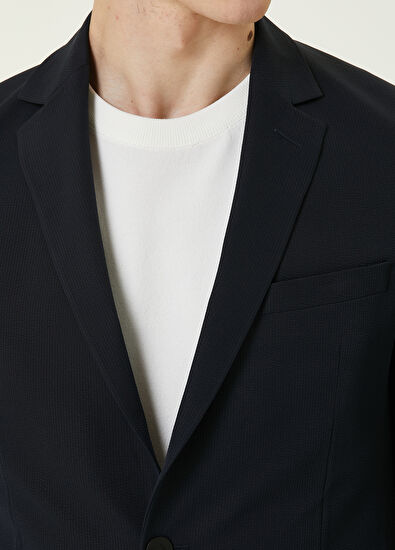 Beymen Club Slim Fit Drop 6 Lacivert Gofreli Takım Elbise - 5