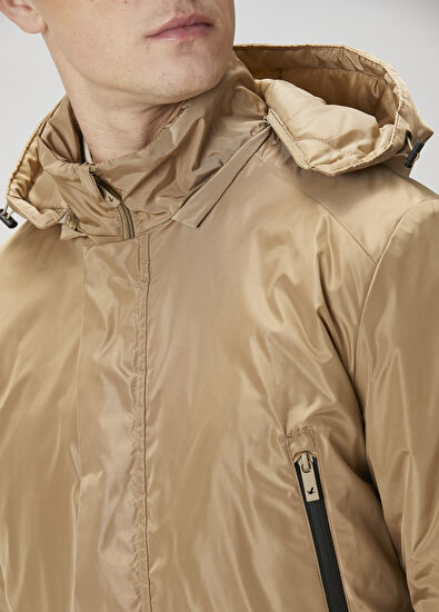 Beymen Club Bej Kapüşonlu Mont - 6