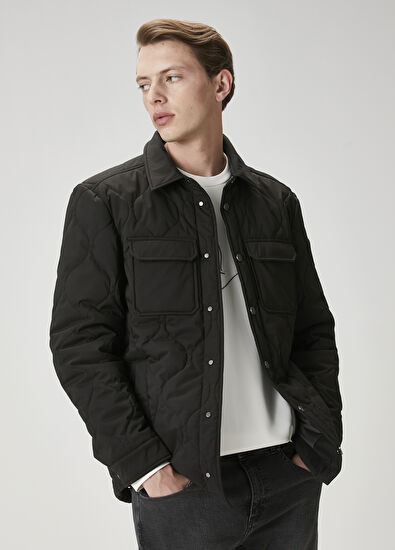 Beymen Club Siyah Kapitoneli Dış Gömlek - 3