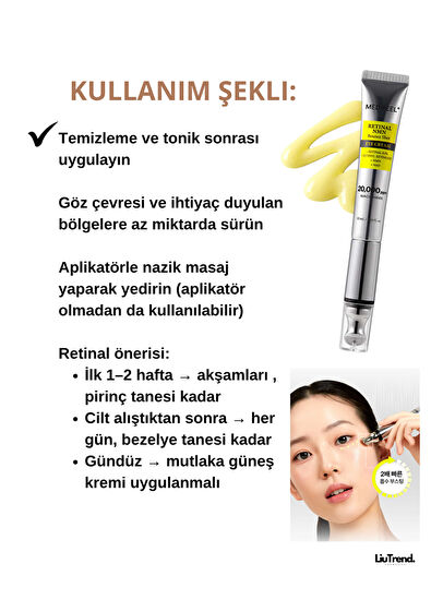MEDIPEEL Retinal NMN Bounce Shot Eye Cream Retinal Ve NMN İçeren Şçeren Mikro Titreşimli Göz Kremi 15 ml - 5
