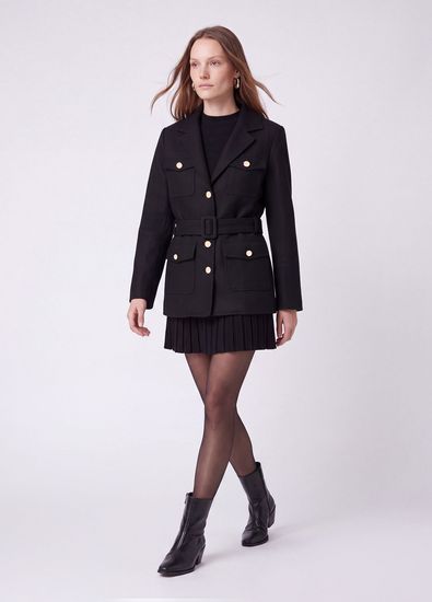 Beymen Club Black Belted Jacket At The Waist - 4