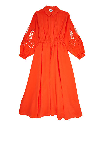 Beymen Club Mercan Dökümlü Maxi Elbise - 7