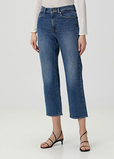 7 For All Mankind Logan Stovepipe Mavi Jean Pantolon - 3