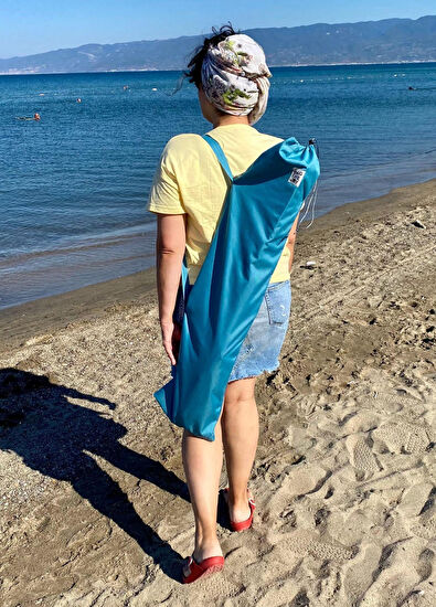 Bag The Joy Wood Brown Frame Turquoise Cover Folding Camp and Garden Chair - 6