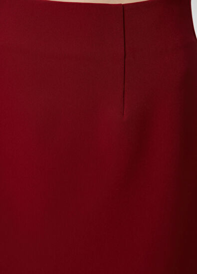 Roland Mouret Burgundy Midi Pencil Skirt - 5