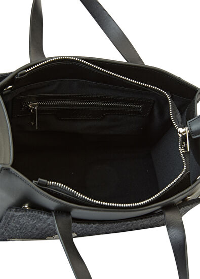 Beymen Club Siyah Ekoseli Kadın Omuz Çantası - 5