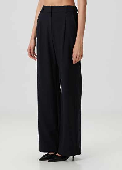 Beymen Club Lacivert Geniş Paça Pantolon - 3