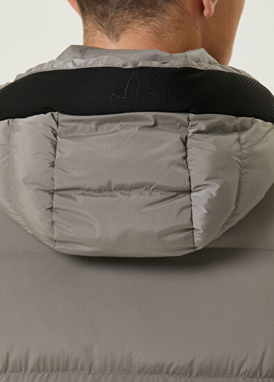 Beymen Club Gri Kapüşonlu Puff Yelek - 7