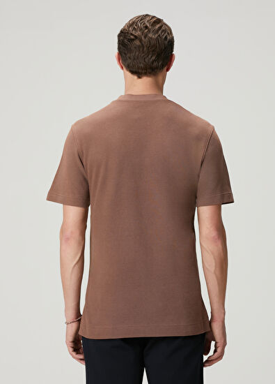 Beymen Club Kahverengi Relax Fit Pamuk Keten T-shirt - 5