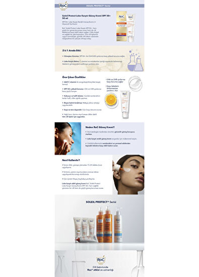 Roc Unified Fluid Anti-Borwn SPF50+ Leke Karşıtı Yüz Güneş Kremi 50 ml - 7