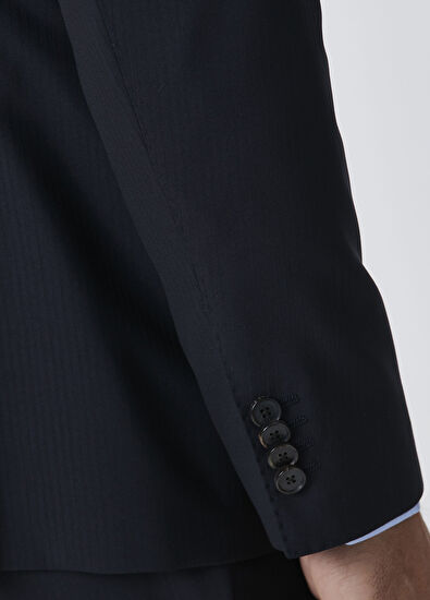 Drop 7 Lacivert Yün Takım Elbise - Görsel 9