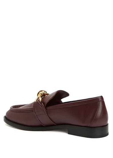 Bottega Veneta Burgundy Women's Leather Loafer - 3