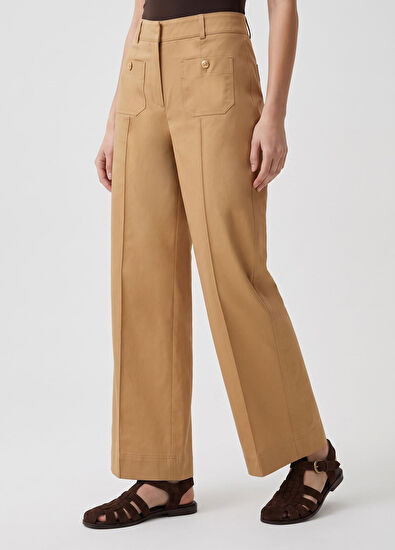 Beymen Club Beige gold button detailed trousers - 3