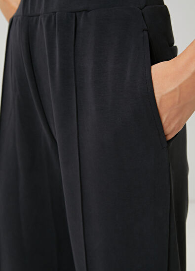 Beymen Club Siyah Nervürlü Eşofman Altı - 5