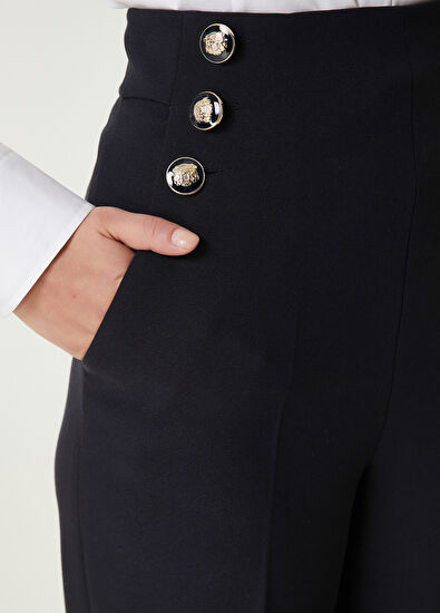 Beymen Club Lacivert Düğme Detaylı Pantolon - 5