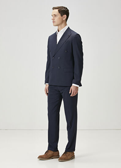 Beymen Club Lacivert Çizgili Takım Elbise - 4