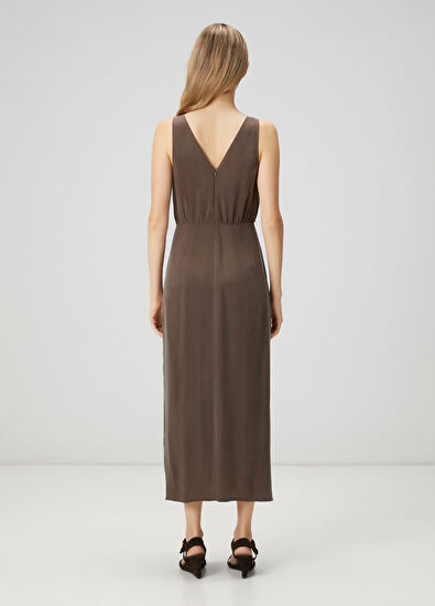 Beymen Club Brown Knot Detail Long Dress - 5