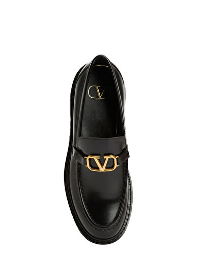 Siyah Kadın Deri Loafer - Görsel 6