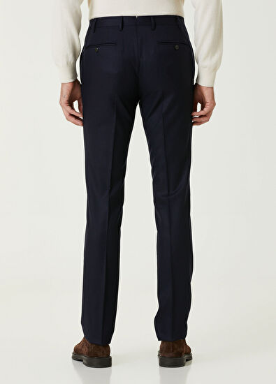 Corneliani Regular Fit Lacivert Yün Pantolon - 3