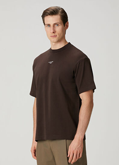 Drôle De Monsieur Koyu Kahverengi Logo Baskılı T-shirt - 3