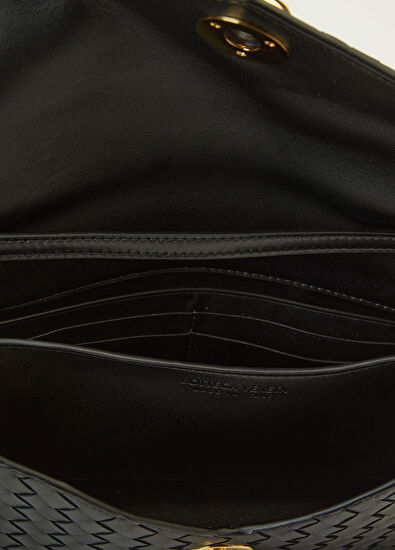 Knot Lock Siyah Kadın Deri Çanta - Görsel 6