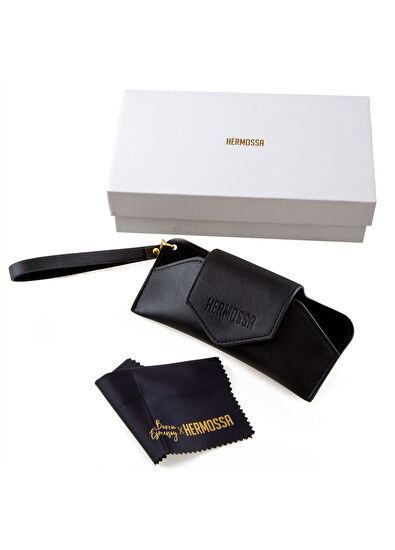 Burcu Esmersoy x Hermossa HM 1598 C 3 Pilot Beyaz Asetat Unisex Güneş Gözlüğü - Görsel 6