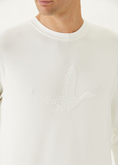 Beymen Club Kırık Beyaz Logo Detaylı Sweatshirt - 6