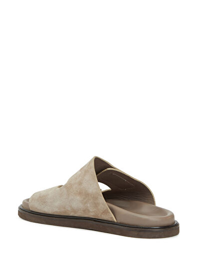 Beymen Club Mink Double Strap Men's Suede Slippers - 3