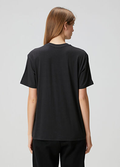 Skims Relaxed Siyah T-shirt - 4