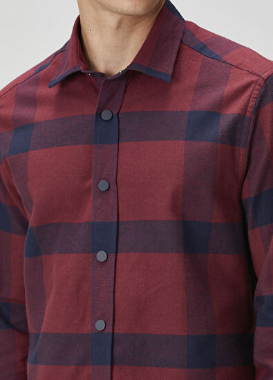 Beymen Club Comfort Fit Kırmızı Büyük Ekose Desenli Gömlek - 6