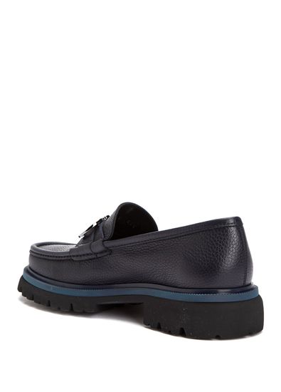 Ferragamo Bleecker Navy Blue Men's Leather Laofer - 3