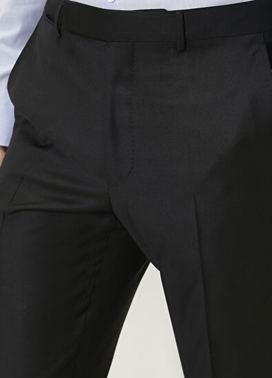 Zegna Koyu Gri Yün Formal Pantolon - 4