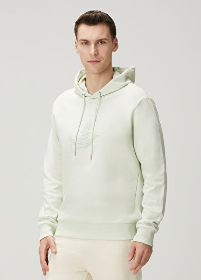 Beymen Club Aqua Green Hooded Sweatshirt - 3