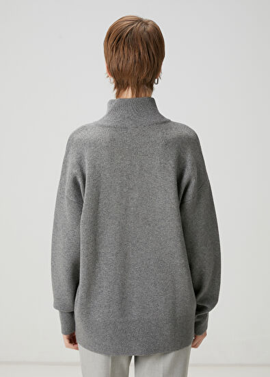 Beymen Club Gray Wool Sweater - 4